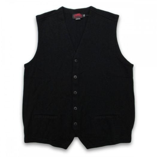 St. Croix 5-Button V-neck Vest (Front Pockets) - Black