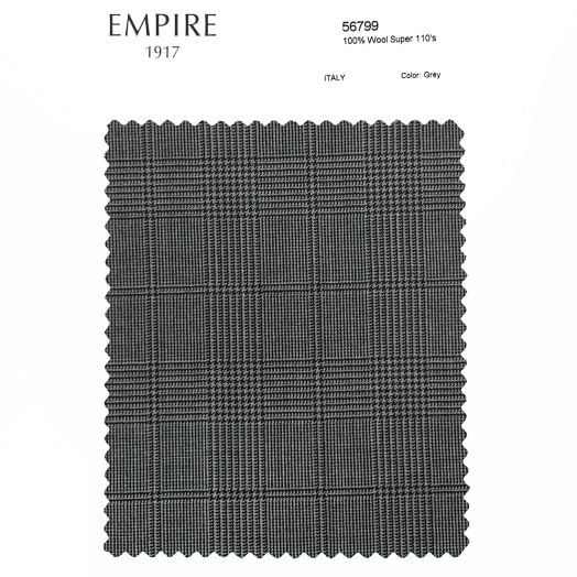 Super 110s Wool Suit - Charcoal Glen Plaid  (Made to Order) 56799