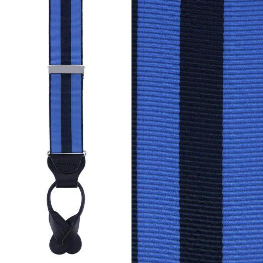 Trafalgar Classic Chase Stripe Brace - Blue with Navy