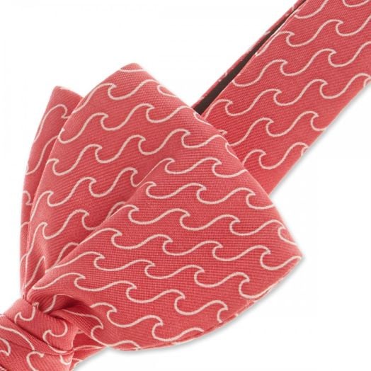 Vineyard Vines Bow Tie - Waves - Raspberry (77346)
