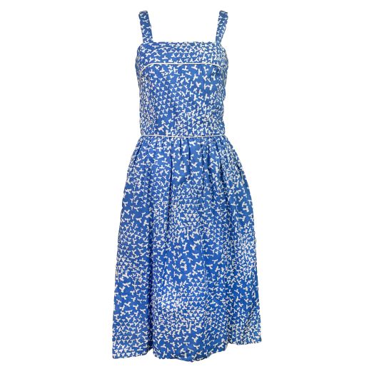 Vintage Sleeveless Sundress - Birds on Blue (305)