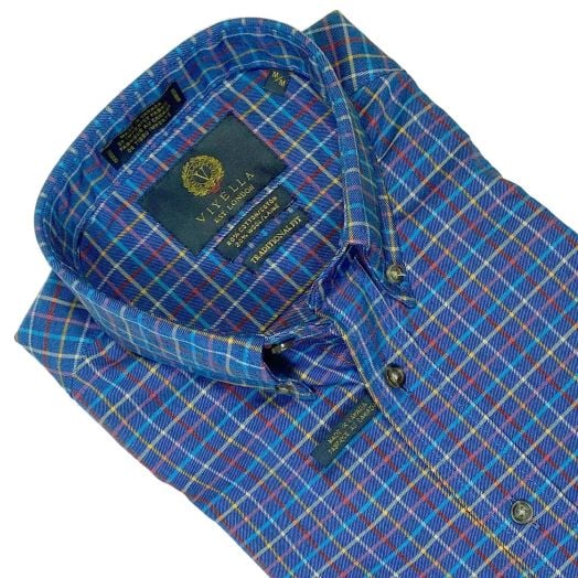 Viyella Sport Shirt - Blue Multi Tattersall (559434)