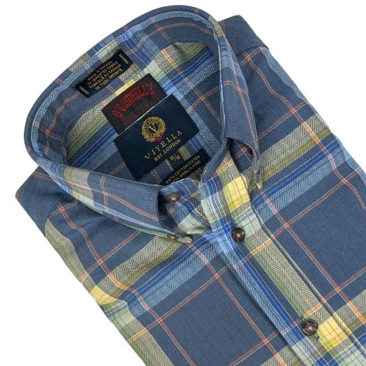 Viyella Sport Shirt - Chambray Yellow Mix (651437)