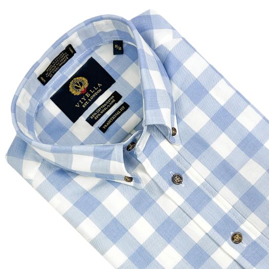 Viyella Viyella Sport Shirt - Sky Check (653437)