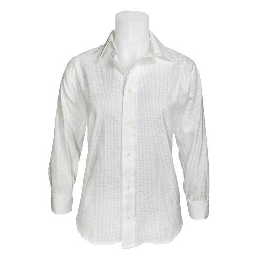 O'Connell's Women's Seersucker Shirt - White