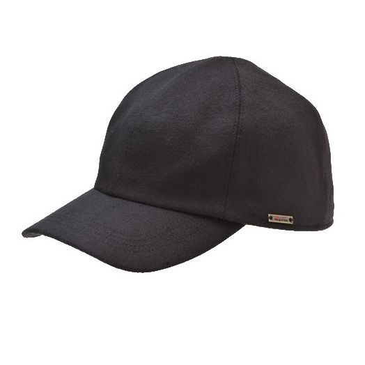 Wigens Wool Ballcap with earflaps - Black (130037-099)