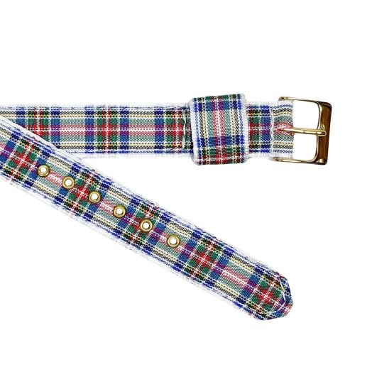 Women's Brass Grommetted Ribbon Watchband - Dress Stewart (50057)