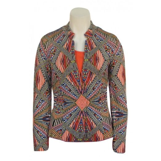 O'Connell's Women's Jacquard Medallion Jacket - Multi (8170)