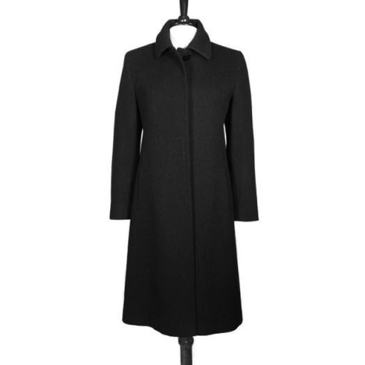 O'Connell's Women's Loro Piana Wool Fly-Front Coat - Dark Charcoal (3255)