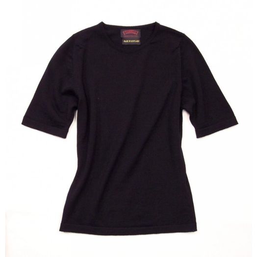 O'Connell's Women's Merino Crewneck T-Shirt - Black