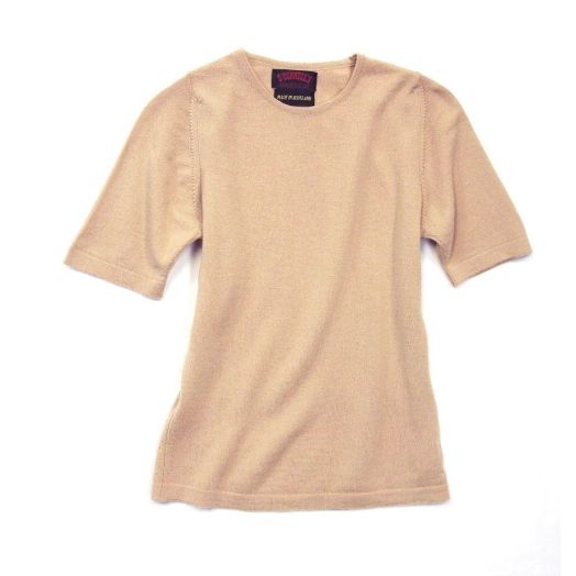 O'Connell's Women's Merino Crewneck T-Shirt - Camel