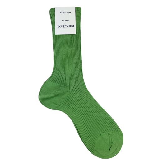 Bresciani Women's Organic Cotton Trouser Socks - Kelly (106439)