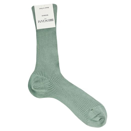 Bresciani Women's Organic Cotton Trouser Socks - Mint (106437)