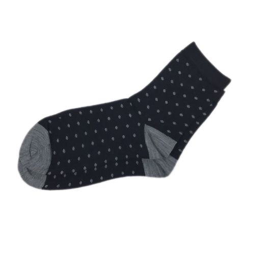 Corgi Women's Wool Polka Dot Socks - Black & Grey (93432)