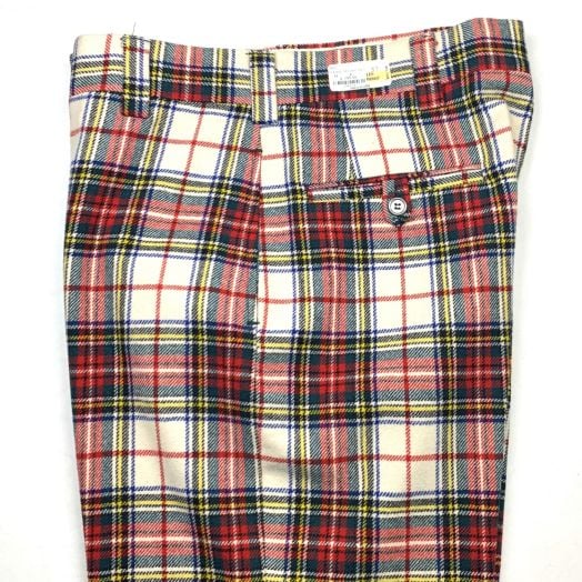 Wool Flannel Trousers - Dress Stewart Tartan (P451)