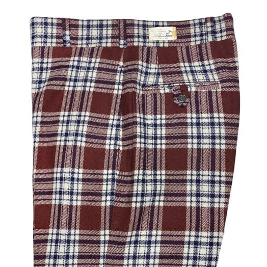 Wool Flannel Trousers - Tartan (Brg1)