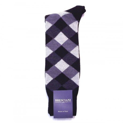 Wool mid-calf Bresciani Diamonds Socks - Black