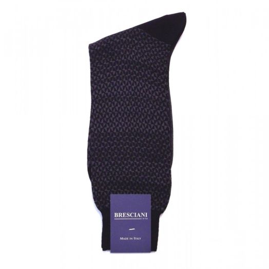 Wool mid-calf Bresciani Triangle Socks - Black