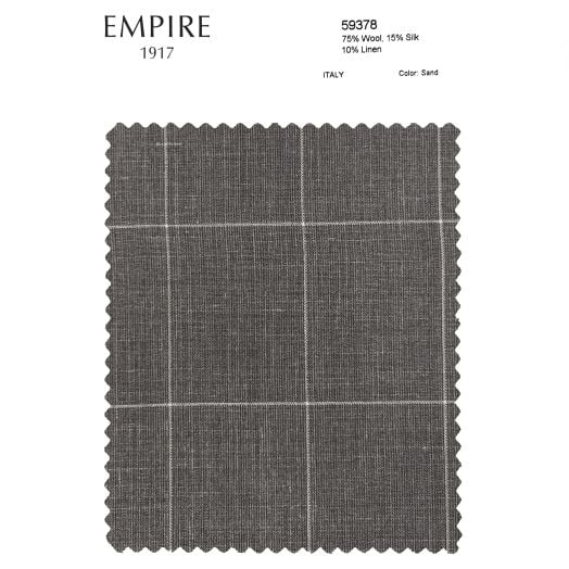 Wool Silk Linen Suit - Brown with Sand Window (Made to Order) 59378