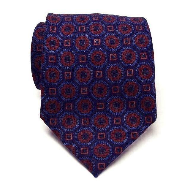 Atkinsons Ancient Madder Necktie - Print (Nvy1) 805-25 (44767)