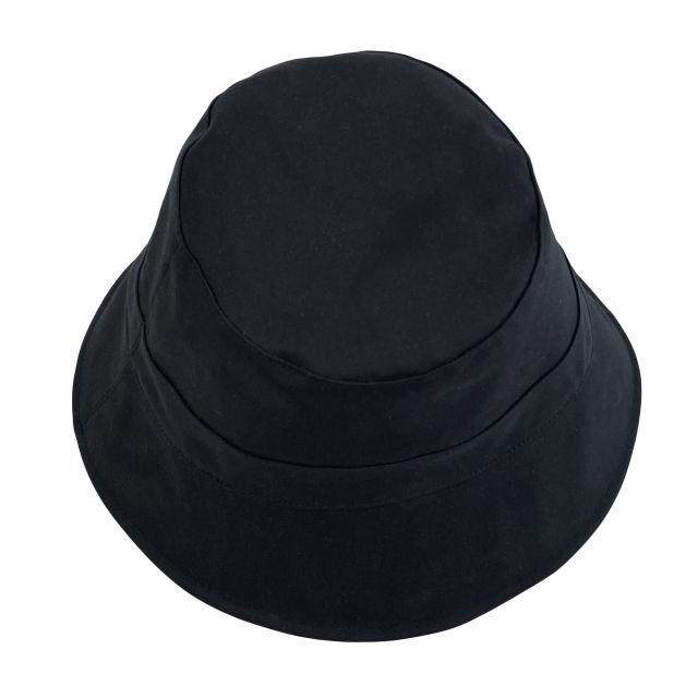 Mackintosh of Ireland Double Textured Cotton Bucket Hat - Black