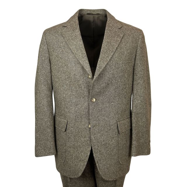 New Old Stock Deansgate Wool Blend Suit - Brown Donegal (30115)