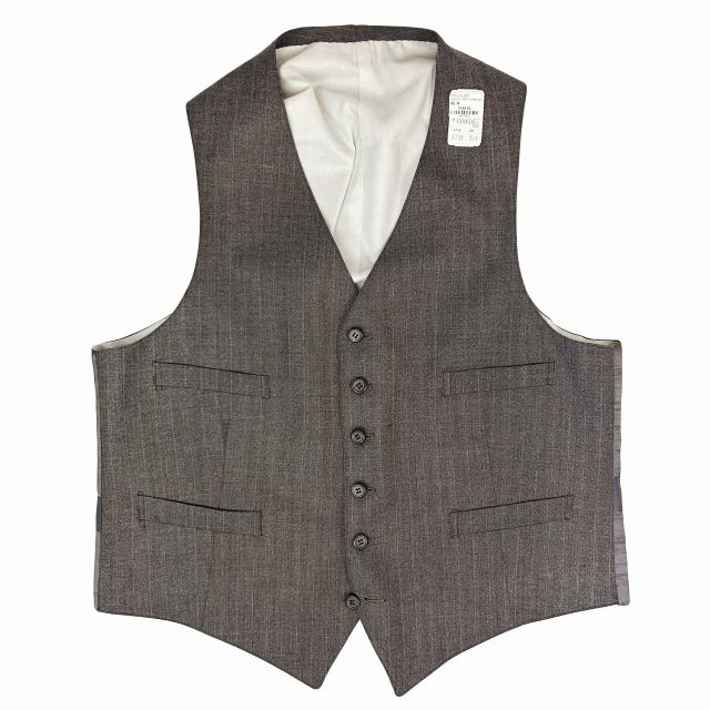 New Old Stock Deansgate Wool Tweed Vest - Dark Brown Cheviot (30905)