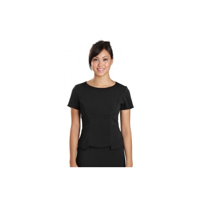 Nora Gardner Chelsea Peplum Top - Black (150-10BR)