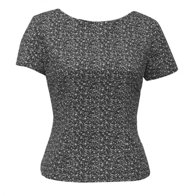 Nora Gardner Suzanne Jacquard Top - Black & White