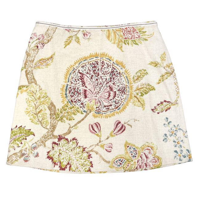 O'Connel's Women's Floral Skirt - Linen Blend - Jen - Natural (1109SB)