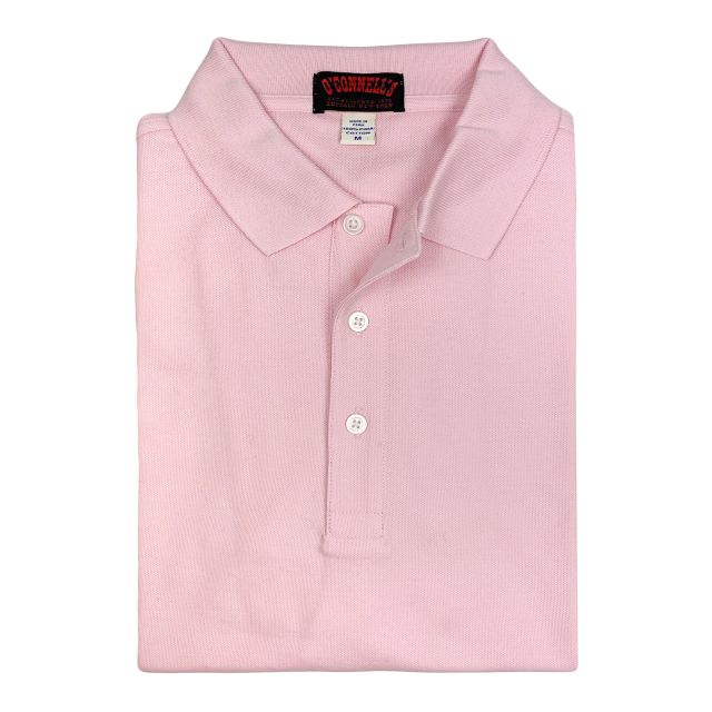 O'Connell's Pique Knit Polo Shirt - Pink