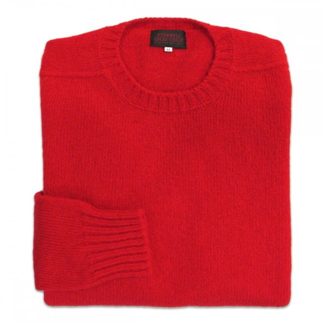 O'Connell's Scottish Shetland Wool Sweater - Red