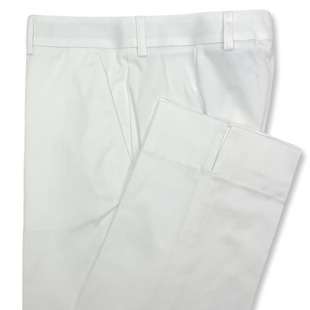 O'Connell's Women's Becky Ankle Trousers - Cotton Poplin - White (0101CR-00)