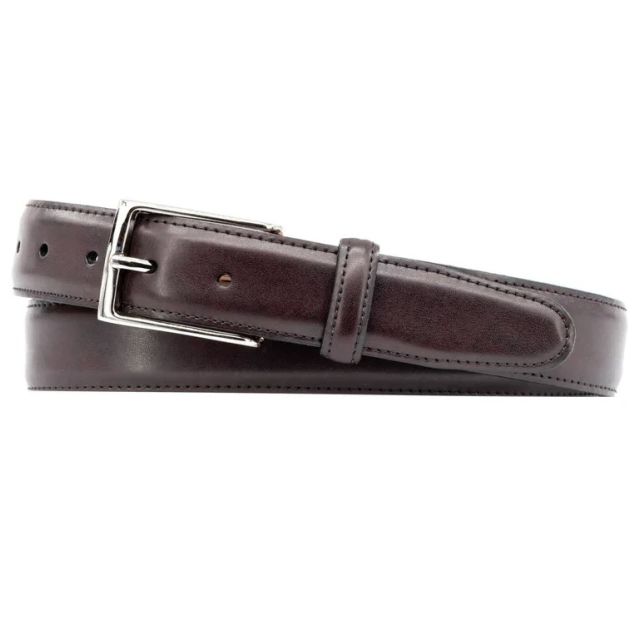 O'Connell's 32mm 2-buckle Calfskin Belt - Burgundy