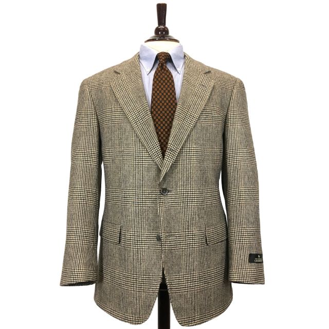 O'Connell's Cashmere Glen Plaid Sport Coat - Chestnut Brown & Black