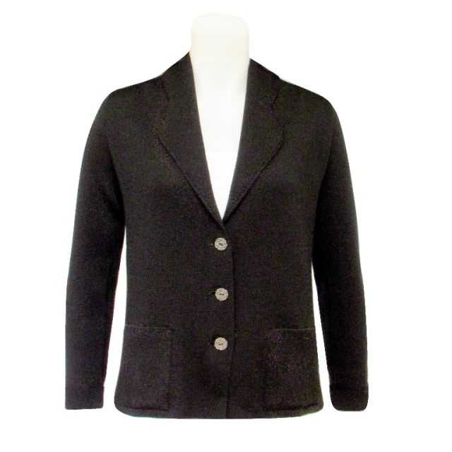 O'Connell's Women's Classic Merino Knit Jacket - Dorothy - Black (2233)