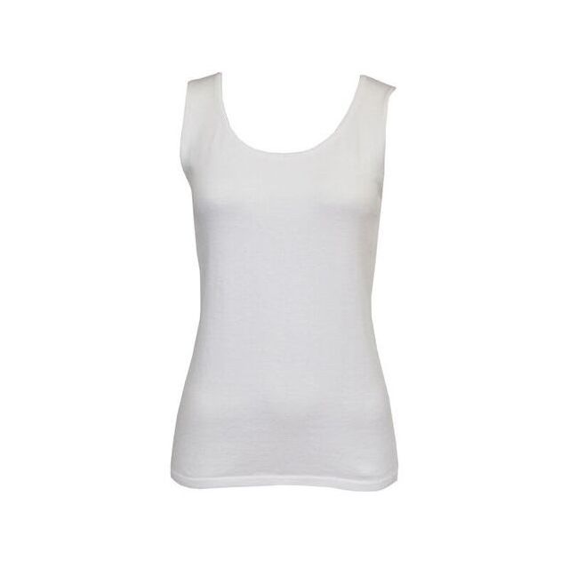 O'Connell's Women's Classic Scooped Cotton Shell - Mary - White (M9944)