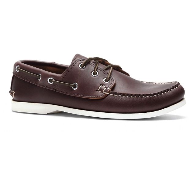 Quoddy Classic Boat Shoe - Brown Chromexcel - White Sole