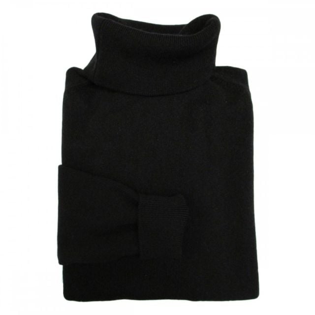 O'Connell's Scottish Cashmere Turtleneck Sweater - Black
