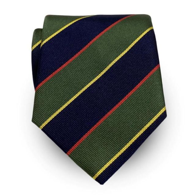 Seaward & Stearn English Woven Silk Tie - Repp Stripe - Argyll & Sutherland (108672)