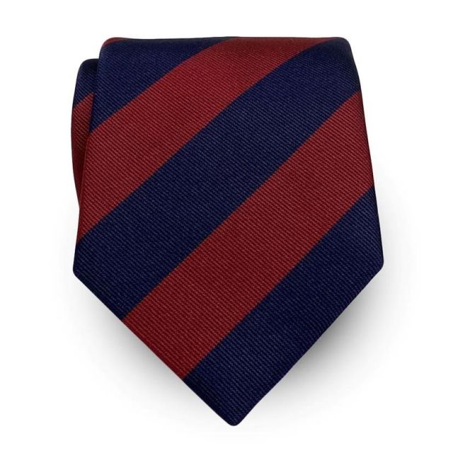 Seaward & Stearn English Woven Silk Tie - Repp Stripe - Royal Guard (108671)