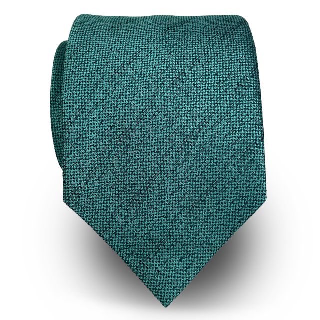 Seaward & Stearn English Woven Tussah Silk Tie - Teal (116753)
