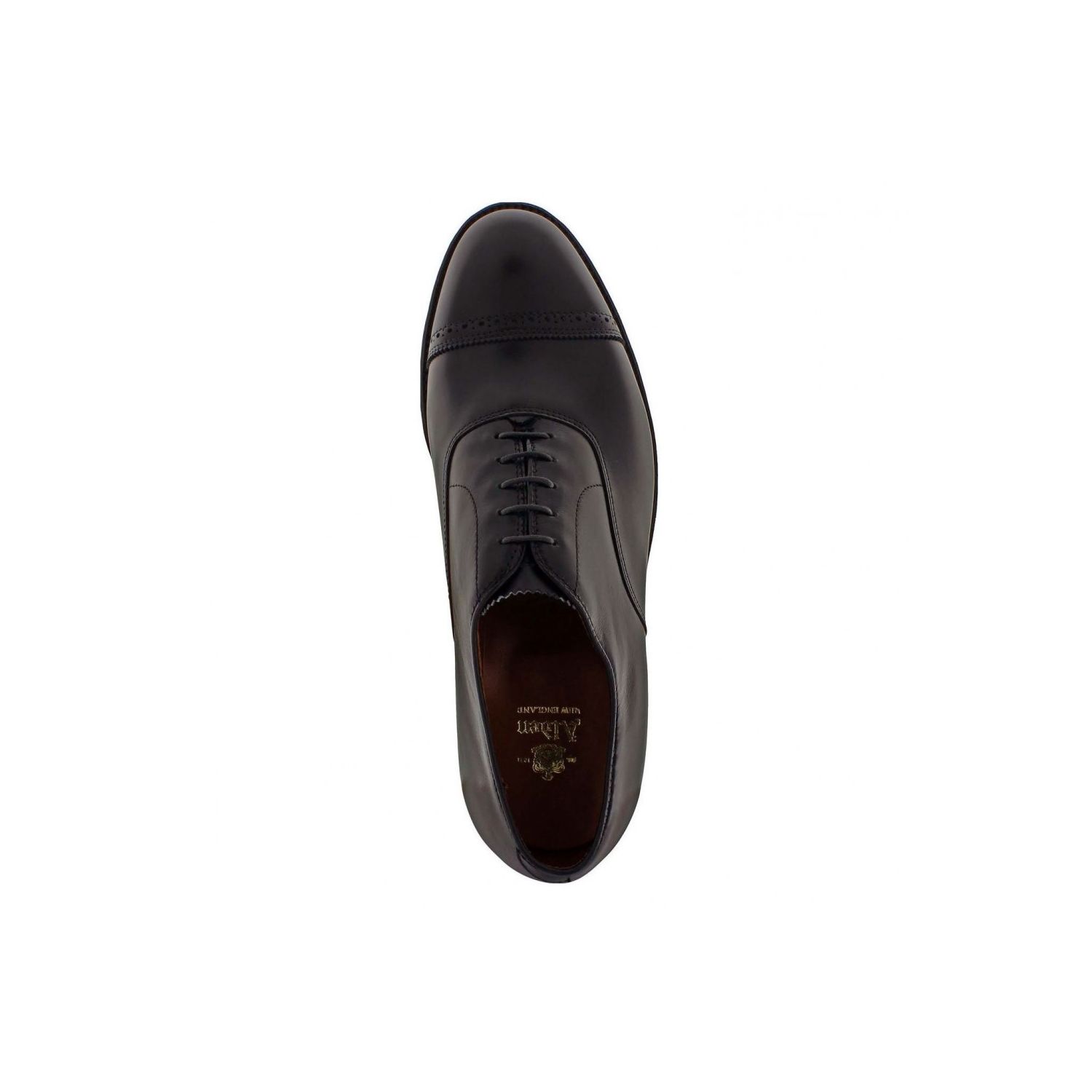 Alden Perforated Straight Tip Bal - Black Calfskin (901) | Men's