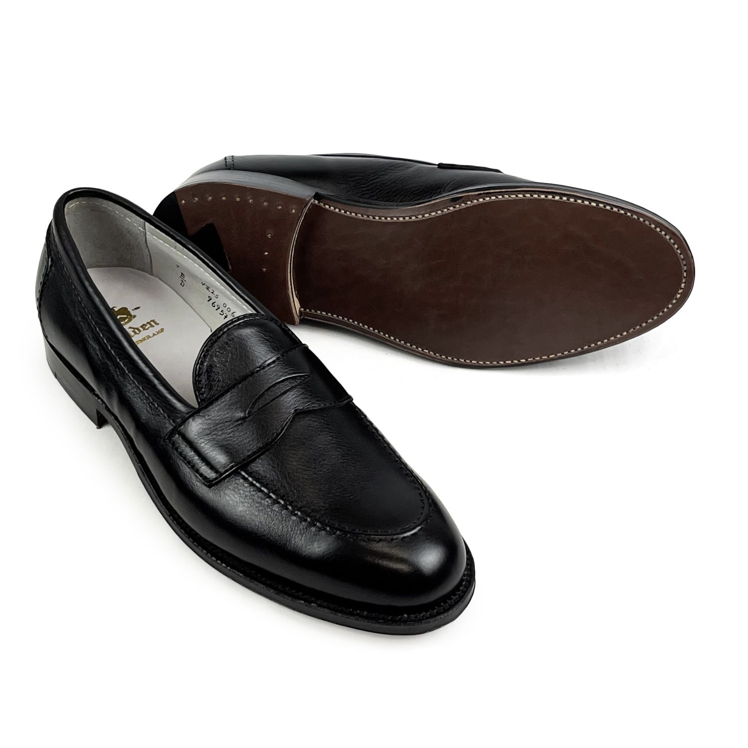Alden Flex Penny Loafer - Soft Black Calf (9695F) | Men's and