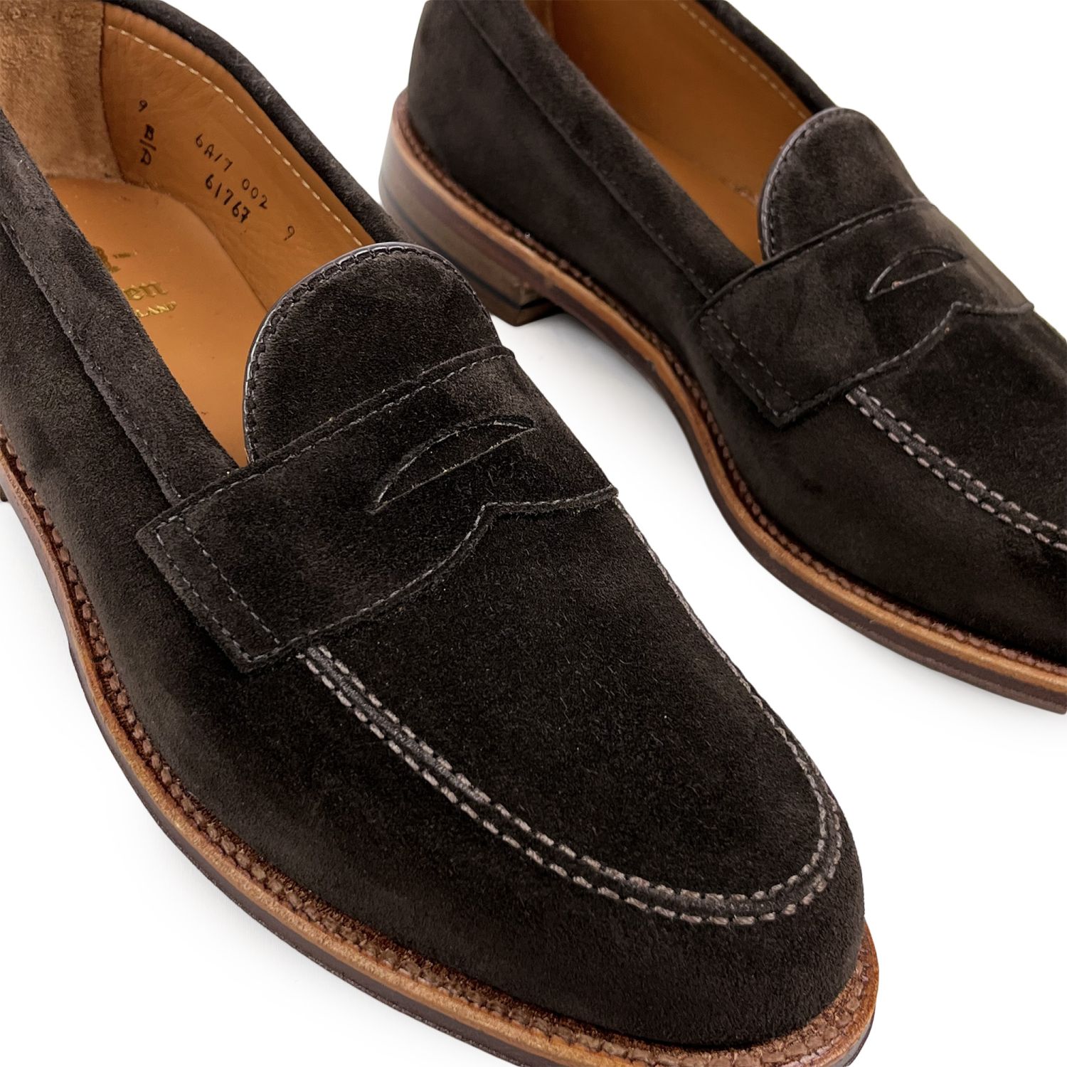 Alden Leisure Penny Loafer - Dark Chocolate Suede (6176F) | Men's