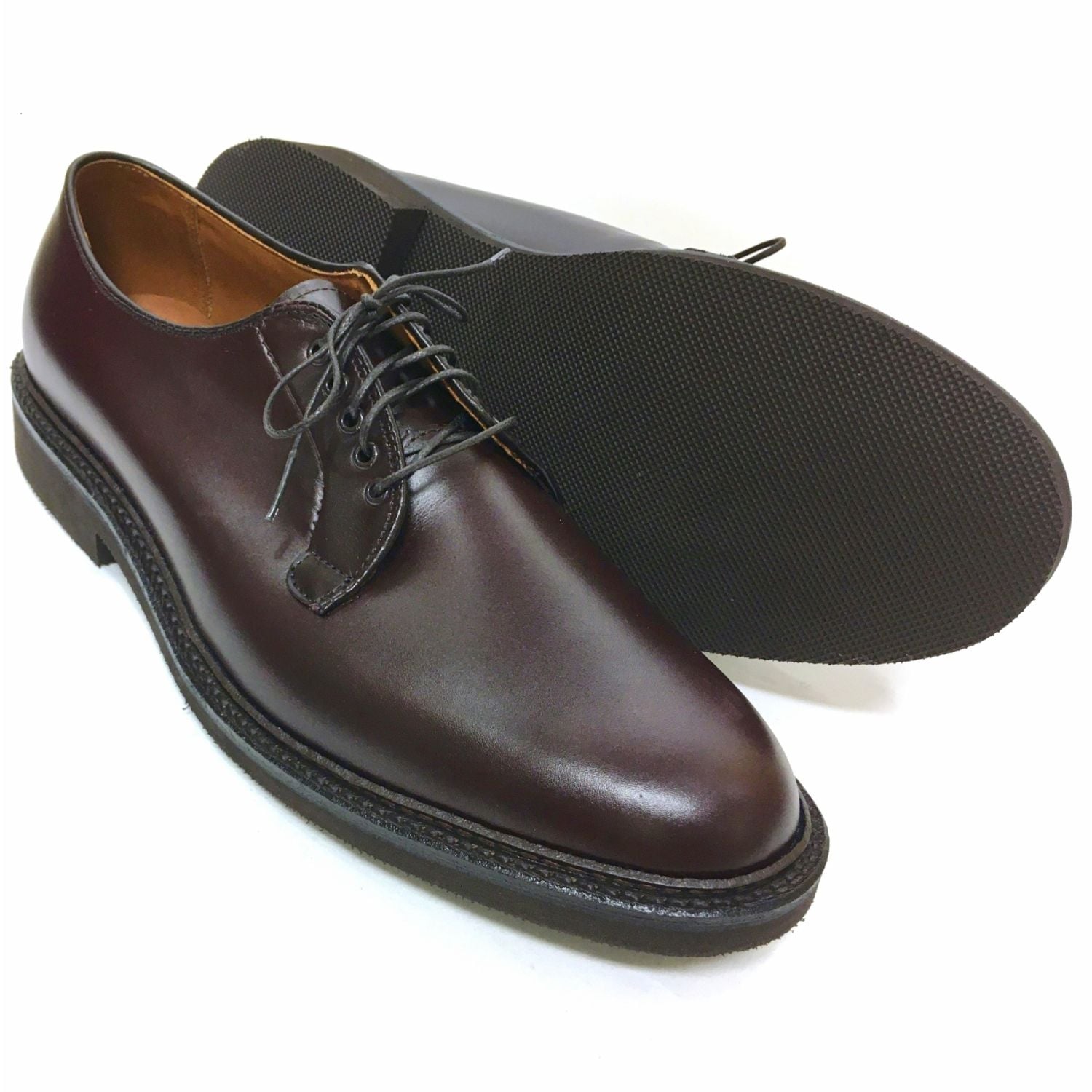 Alden Plain Toe Blucher Men\'s Size 7 AA/B Oxford Shoes Burgundy‎ Leather British Walkers Plain Toe Burgundy Leather | Mercari main image 3