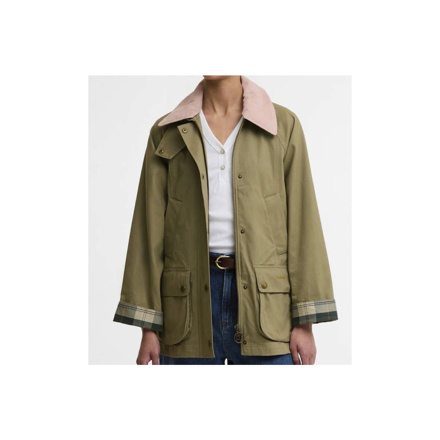 Barbour Women's Modern Beadnell - Light Olive (LCA0379) | Men's
