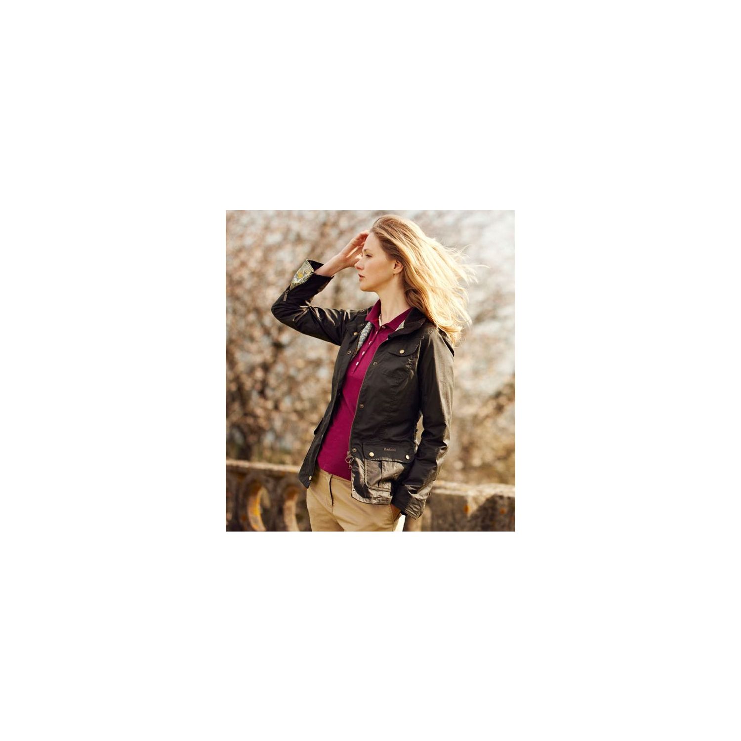Barbour Womens Morris Utility Jacket - Olive (LWX0267OL31) | Men's