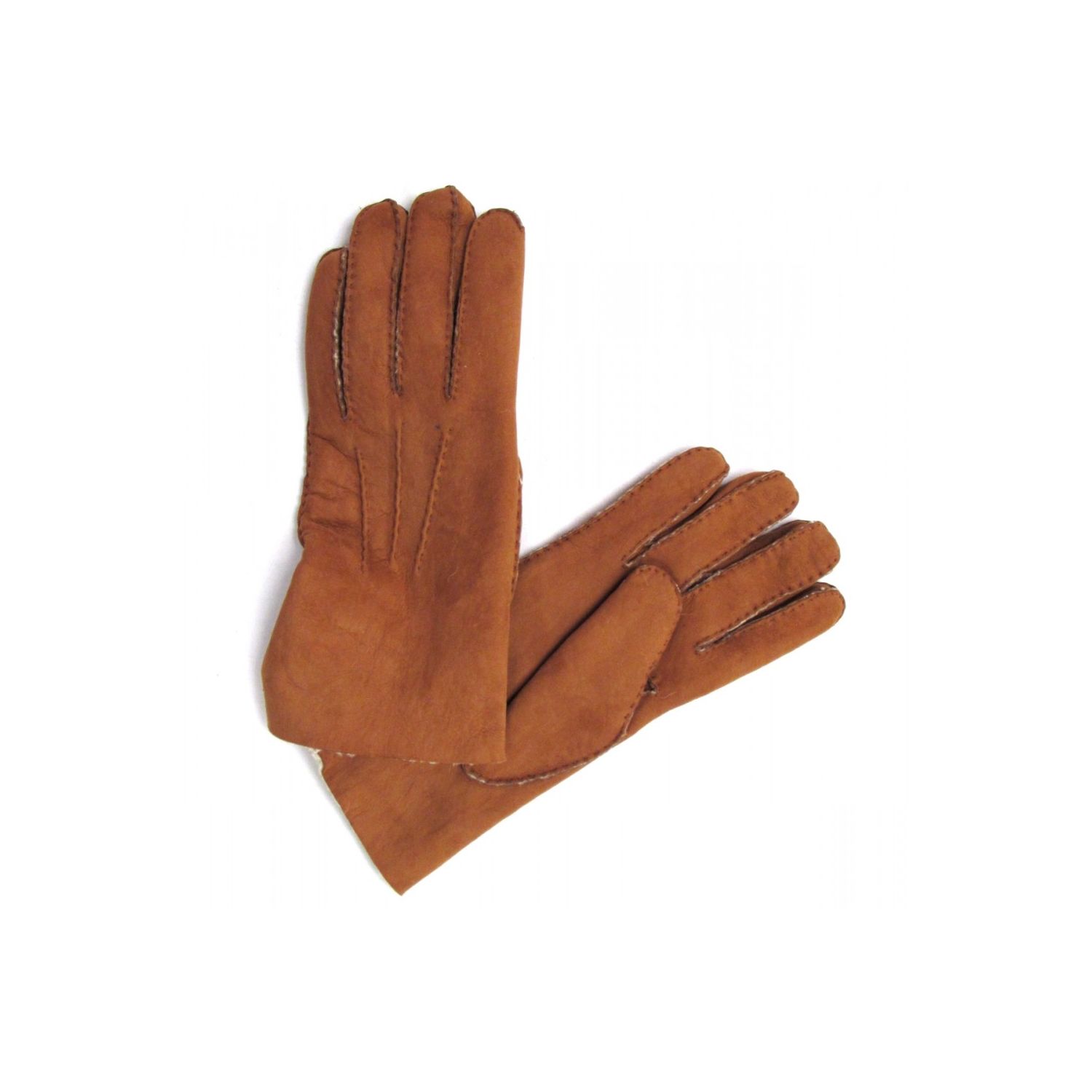 Chester Jeffries Lambskin Shearling Gloves - British Tan | Men's