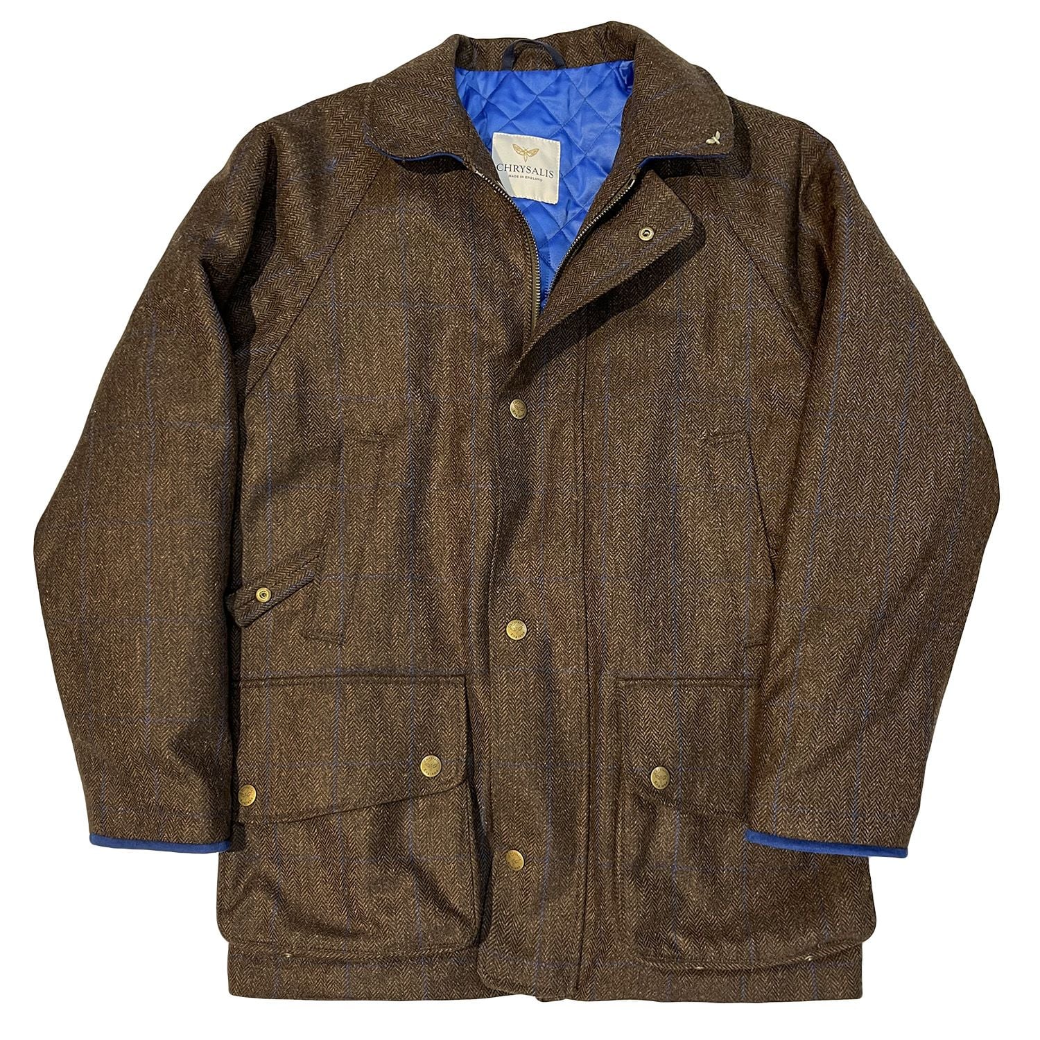 Chrysalis Ultimate Oxford Field Coat - Brown Herringbone with 